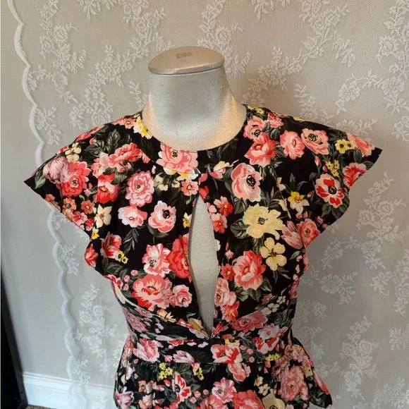 Anthropologie Floral Ruffle Maxi Dress - Picture 5 of 7